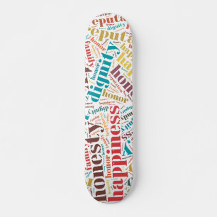 Positive words cloud skateboard