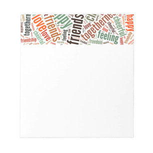 Positive words design notepad