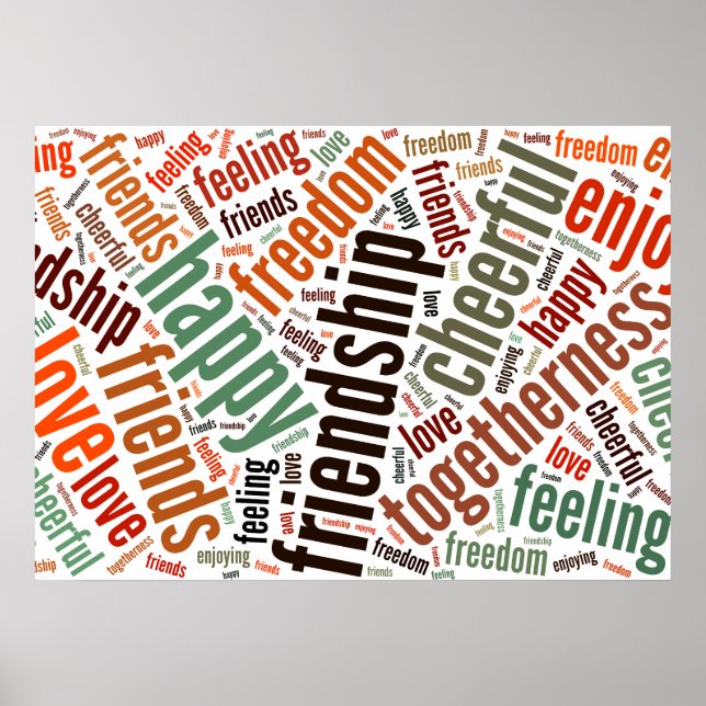 Positive words design poster (Front)