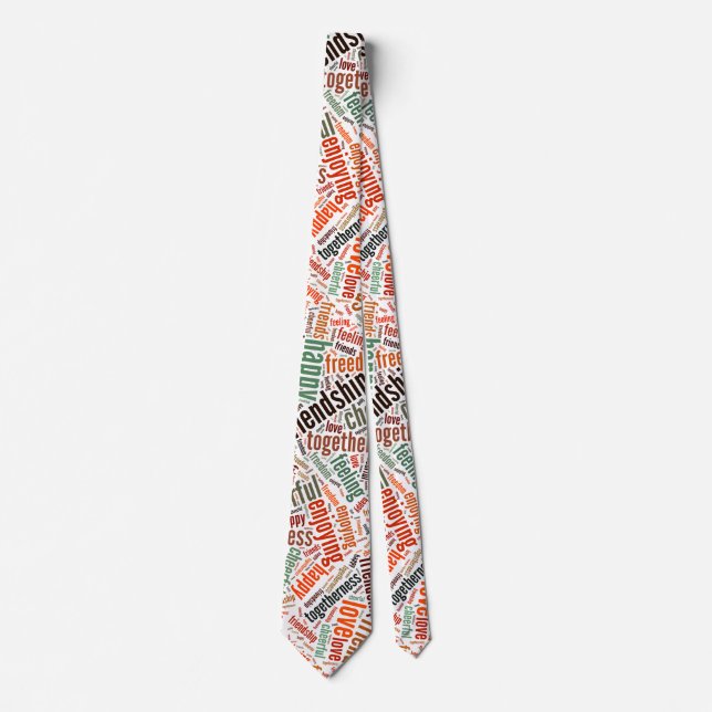 Positive words design tie (Front)