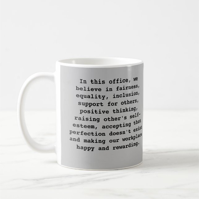 Positive Words Office Mug (Left)