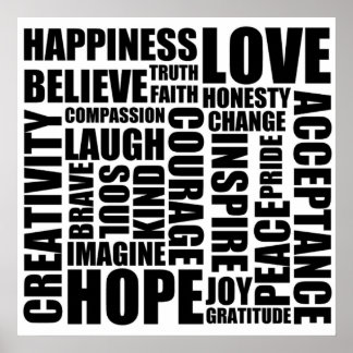 Positive Words Poster