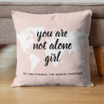 Positive You Are Not Alone Girl Motivation Quote Cushion<br><div class="desc">Positive You Are Not Alone Girl Motivation Quote</div>
