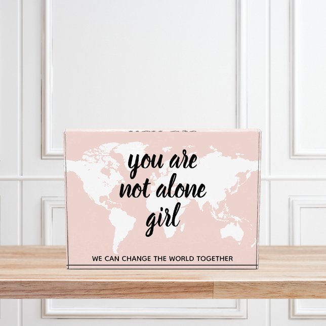 Positive You Are Not Alone Girl Motivation Quote Photo Block (Creator Uploaded)