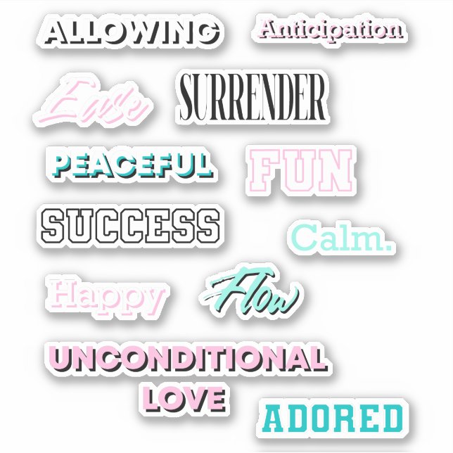 Positively 90s Affirmation Stickers (Front)