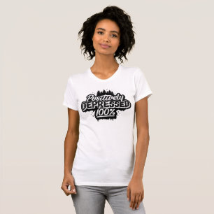 Positively Depressed White T-Shirt