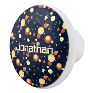 Positively Orbital cosmic nighttime sky Ceramic Knob