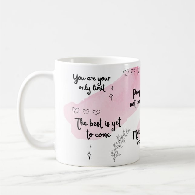Positivity Boost Pink Mug (Left)