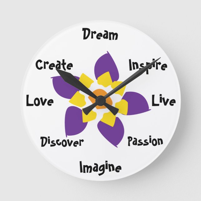 Positivity Dial Round Clock (Front)