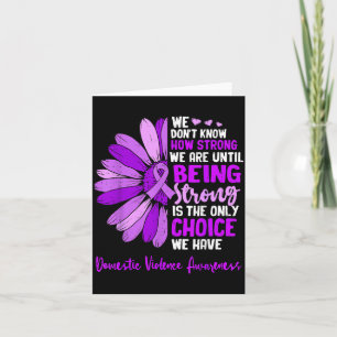 Positivity Domestic Violence Awareness Ribbon Card