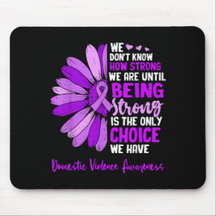 Positivity Domestic Violence Awareness Ribbon Mouse Pad