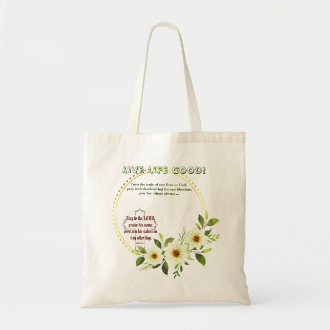 Positivity Inspiritional  Tote Bag (Front)