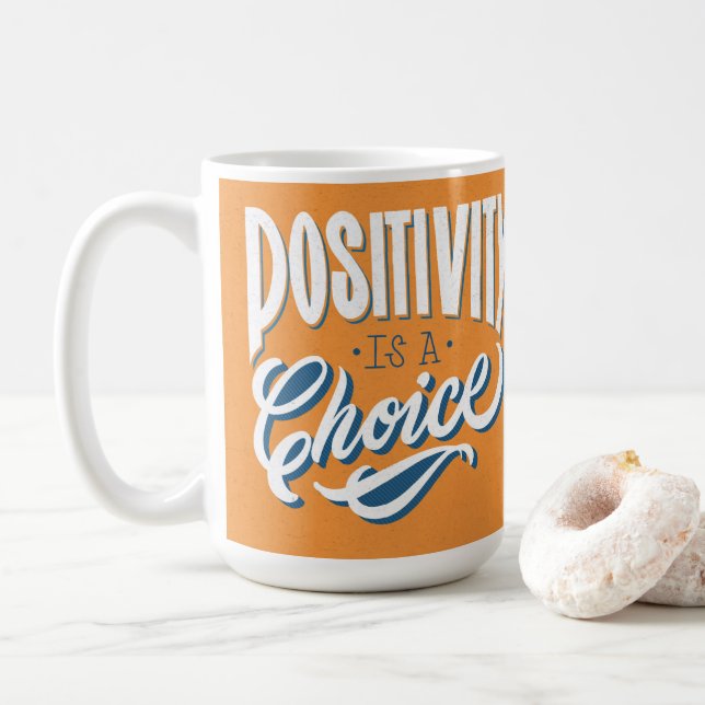 Positivity Is a Choice Coffee Mug (With Donut)
