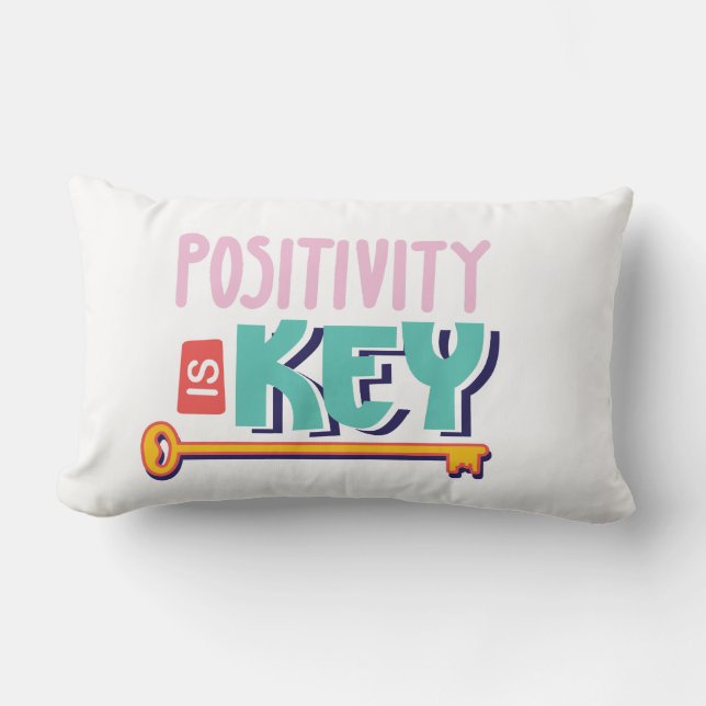 positivity is the key design  lumbar cushion (Front)