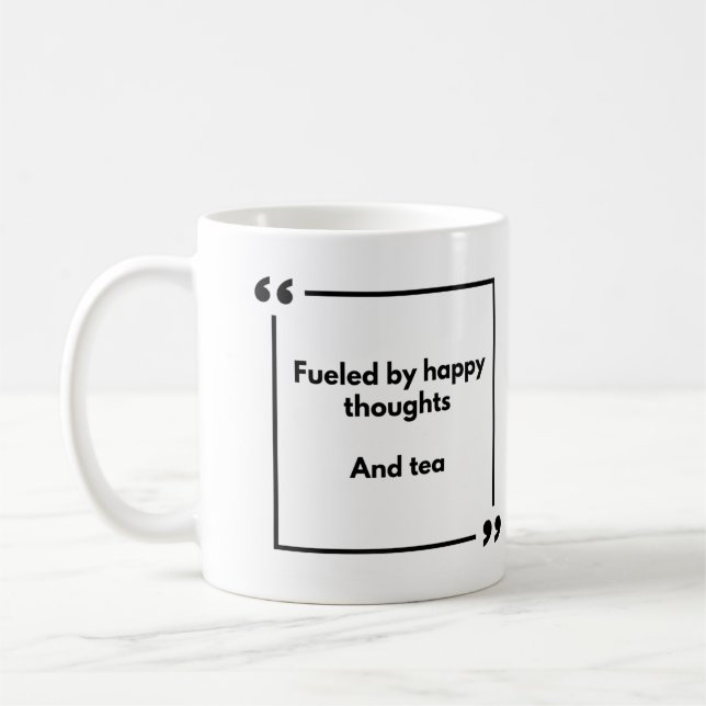 Positivity mug - feld by happy thoughts, and tea (Left)