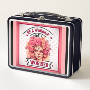 Positivity Pink and Pretty Sugar Skull  Metal Lunch Box
