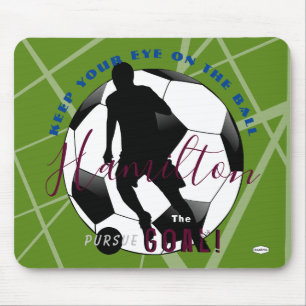 Positivity Soccer Mousepad Lime Green HAMbyWG