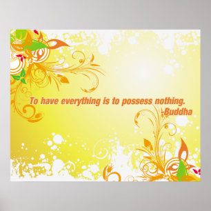 Possess Nothing Buddha Poster