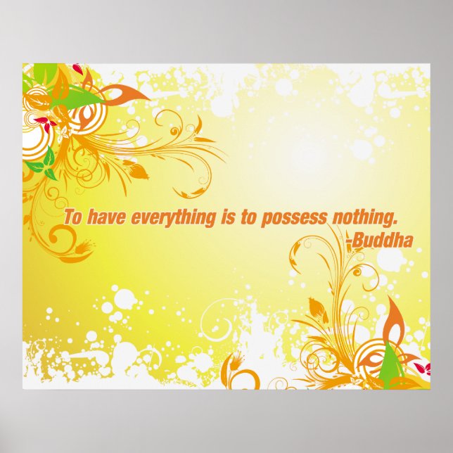 Possess Nothing Buddha Poster (Front)