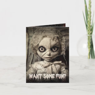 Possessed Doll Adult Halloween Invitation