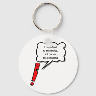 Possessive apostrophe key ring