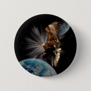 "POSSIBILITIES" Bald Eagle Motivational Gifts 6 Cm Round Badge