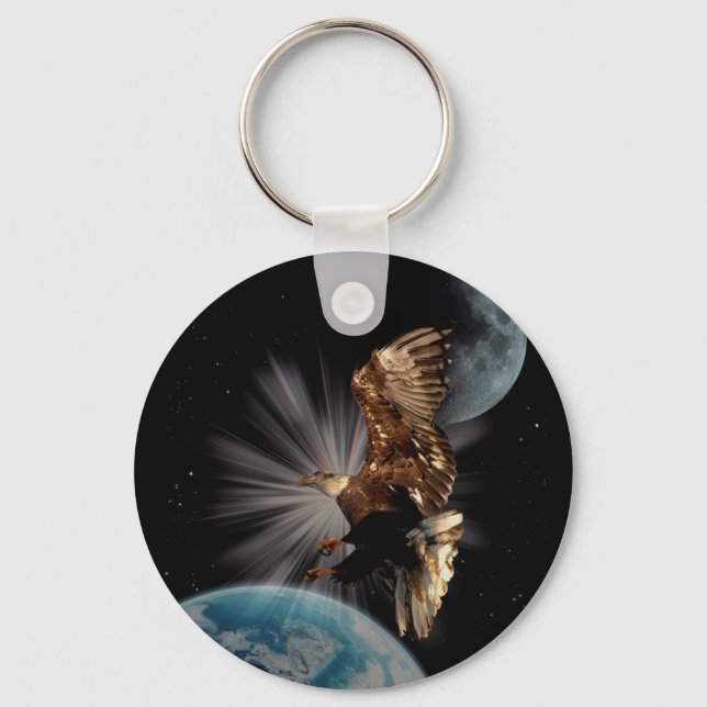"POSSIBILITIES" Bald Eagle Motivational Gifts Key Ring (Front)