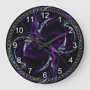 Possibilities - Cosmic Amethyst Abstract WallClock