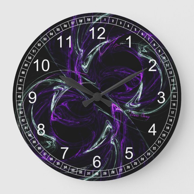 Possibilities - Cosmic Amethyst Abstract WallClock (Front)