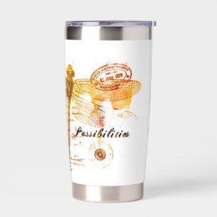 Possibilities dragonfly personalised insulated tumbler