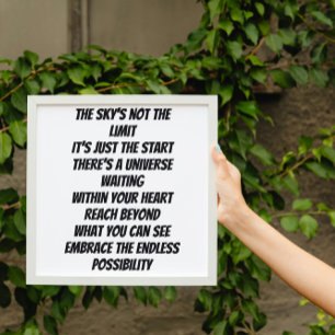 Possibilities inspirational mini poem poster