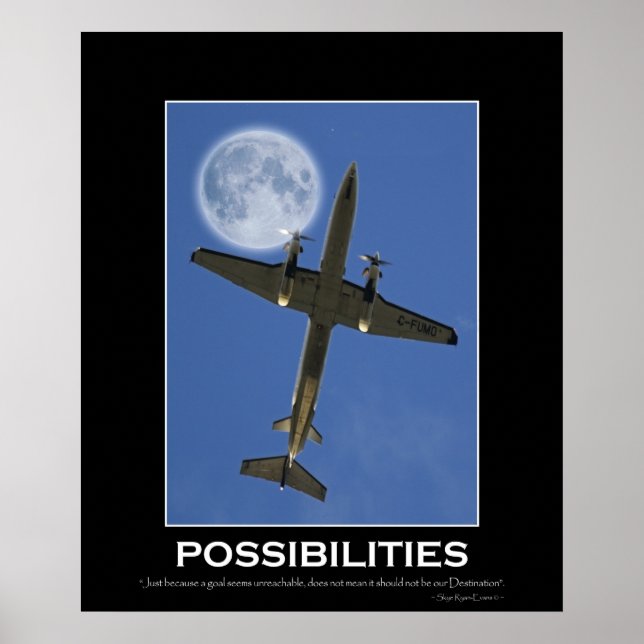 POSSIBILITIES Motivational Aeroplane Photo Poster (Front)