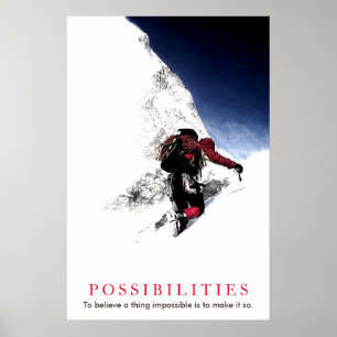 Possibilities Quote Mountaineer at Top Poster