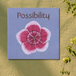 Possibility Periwinkle Hand-Drawn Floral Botanical Faux Canvas Print<br><div class="desc">The "Possibility Periwinkle Hand-Drawn Floral Botanical Faux Canvas Print" is a celebration of nature's delicate beauty and the promise of new beginnings. Easily personalise the artwork to feature YOUR inspirational "Word of the Year". The design draws inspiration from the simple elegance of wildflowers, specifically the dianthus, capturing its unique charm...</div>