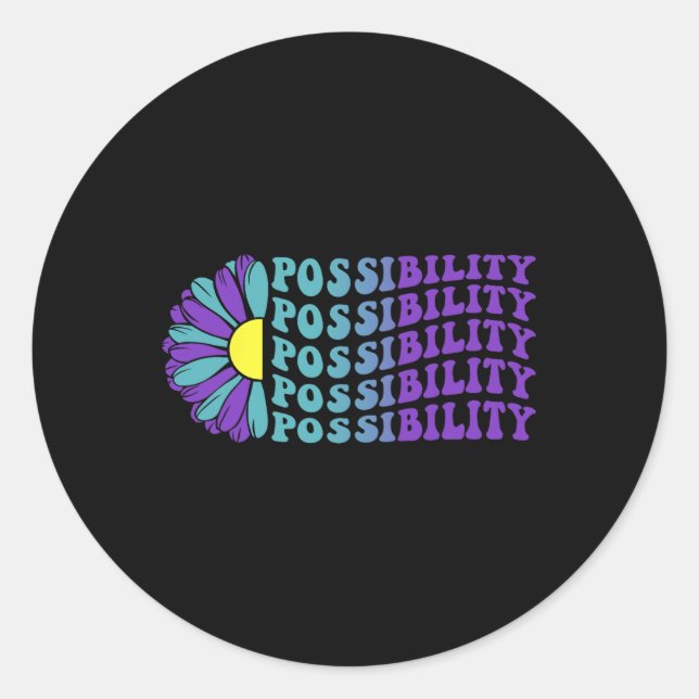 Possibility Suicide Prevention Depression Awarenes Classic Round Sticker (Front)