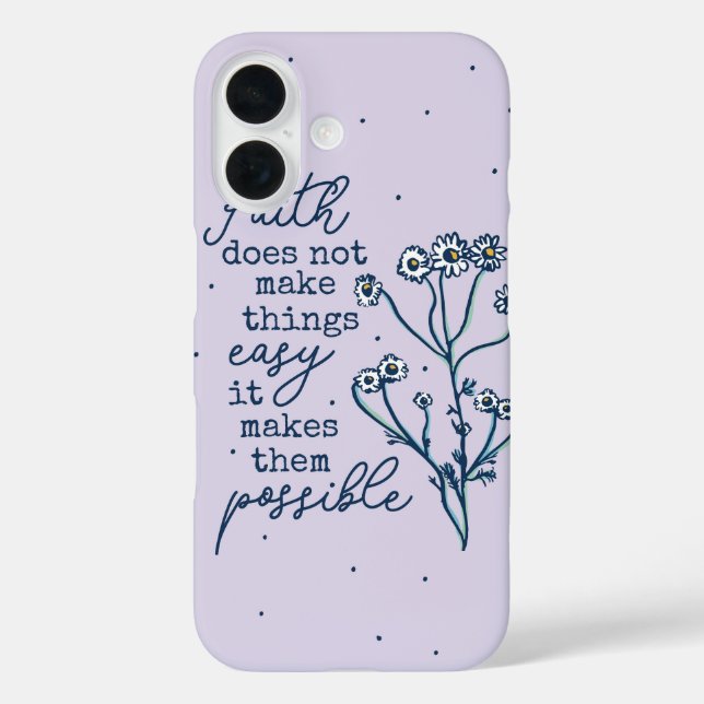 Possible with Faith – Chamomile Quote Case-Mate iPhone Case (Back)