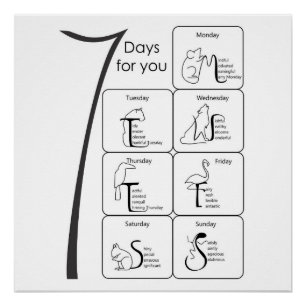 possitive words for your 7 days poster
