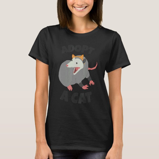 Possum Adopt a Cat T-Shirt (Front)