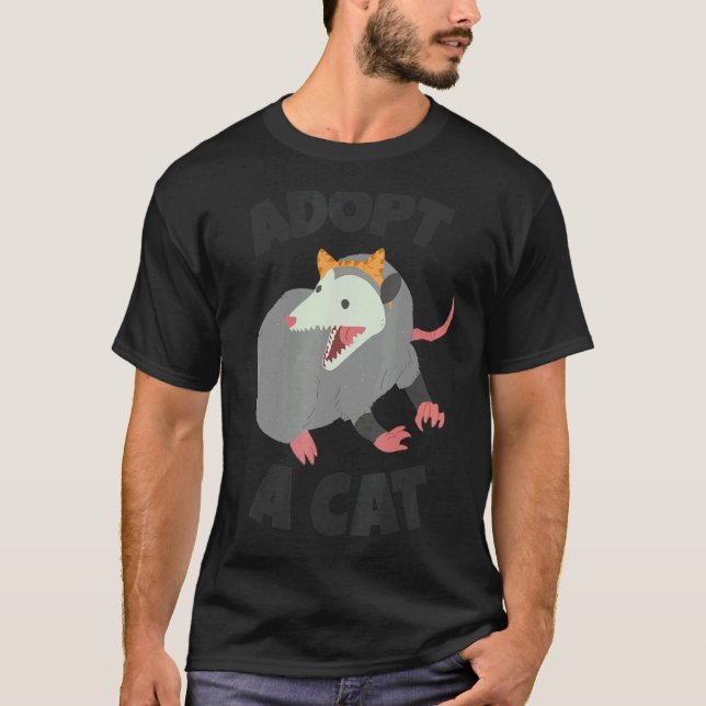 Possum Adopt a Cat T-Shirt (Front)