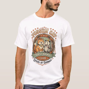 Possum Cat Possum Trash Animal Cat Vintage Vector  T-Shirt