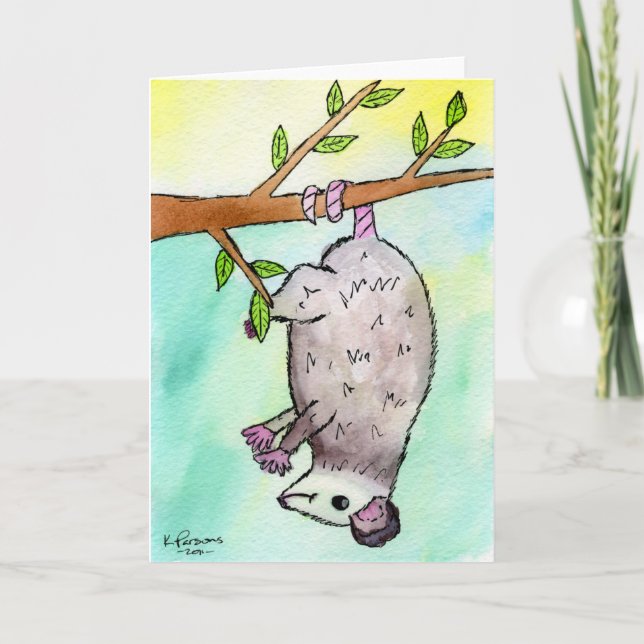 Possum Danglin Card (Front)