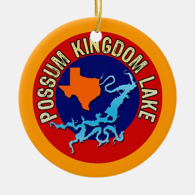 Possum Kingdom Lake, Texas Ceramic Ornament (Front)