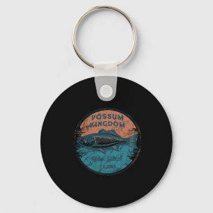 Possum Kingdom State Park Texas Retro Vintage Fish Key Ring