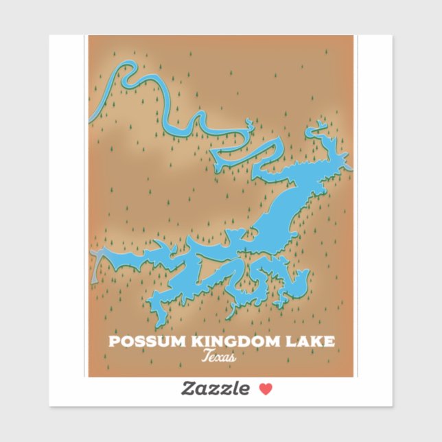 Possum Kingdom Texas map (Sheet)
