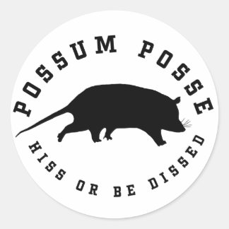 Possum MC Classic Round Sticker