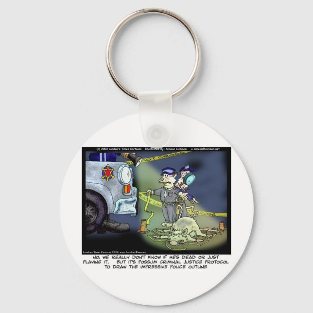 Possum Protocol Funny Gifts Tees & Collectibles Key Ring (Front)