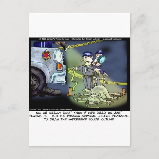 Possum Protocol Funny Gifts Tees & Collectibles Postcard (Front)