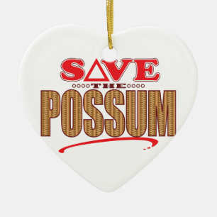 Possum Save Ceramic Ornament