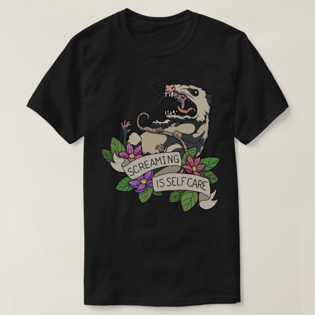 Possum Screaming is scare T-Shirt (Design Front)