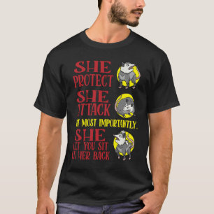 Possum She Protect Attack on Her Back Possum T-Shirt